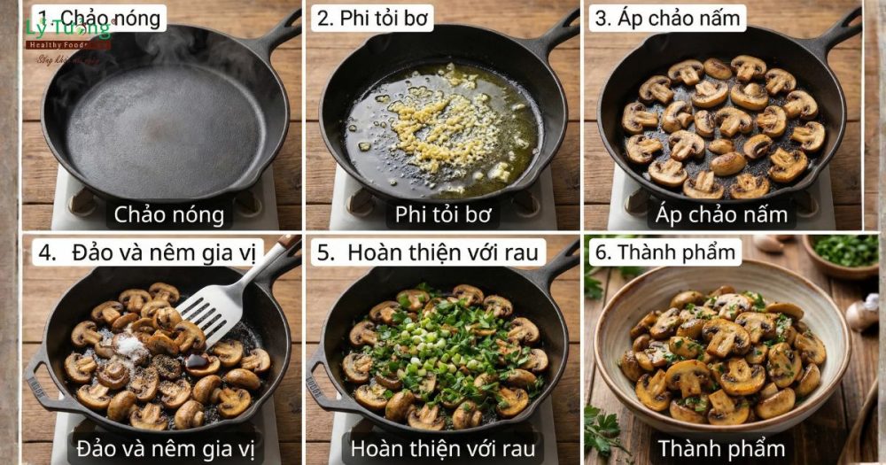 Cách làm món nấm mỡ áp chảo chay tại nhà
