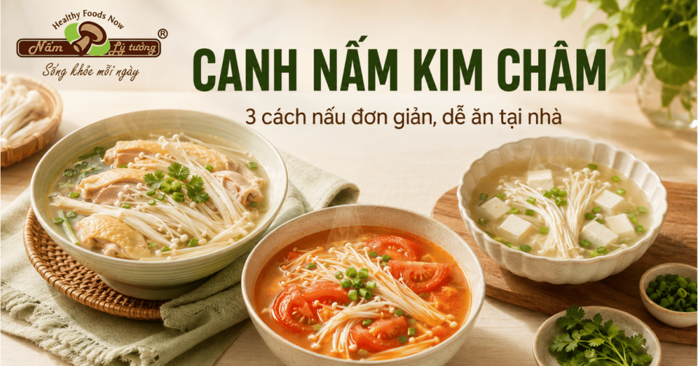 Canh nấm kim châm