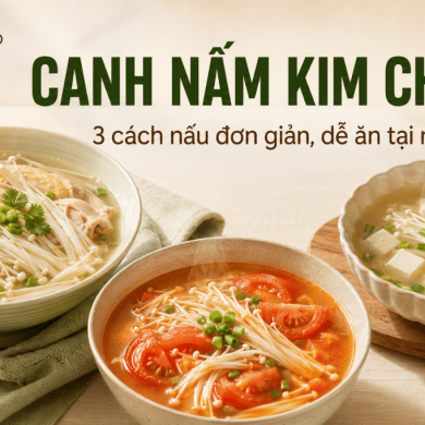 Canh nấm kim châm
