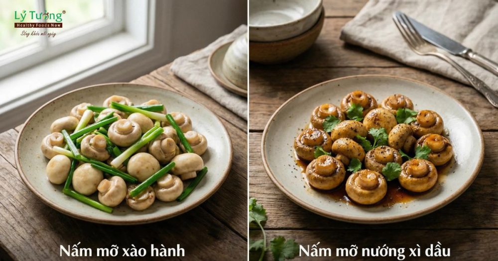 Nấm mỡ nướng