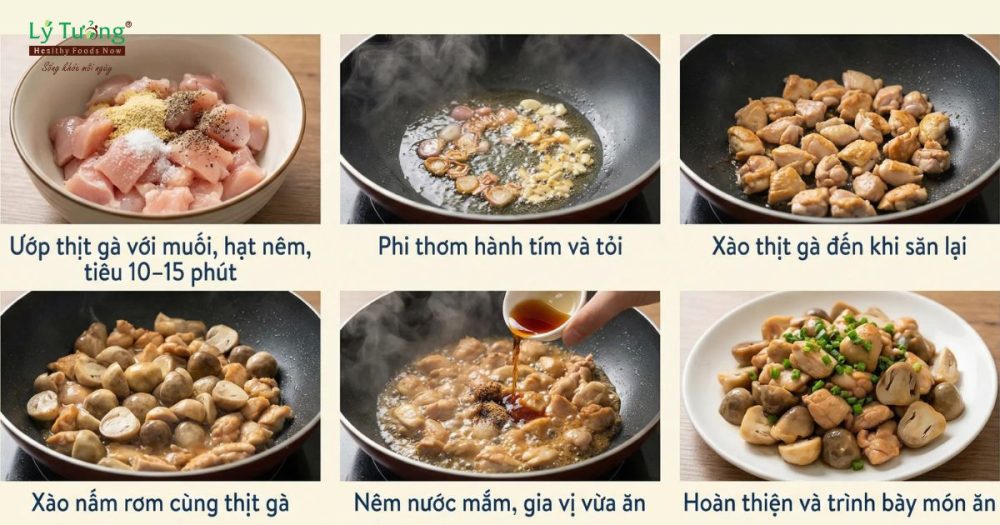 Các bước chế biến hoàn thiện món ăn