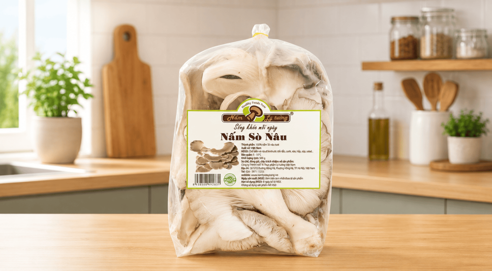 Sản phẩm nấm tươi sạch tại nhà Thực Phẩm Lý Tưởng