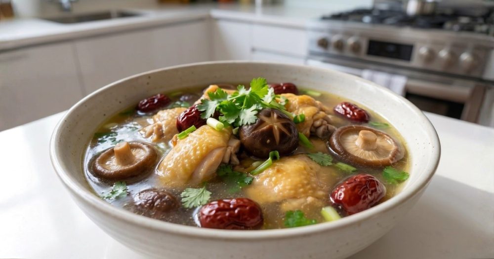 Cánh Gà Nấm Hương Táo Đỏ