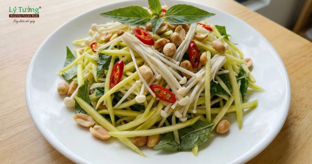 Gỏi xoài nấm kim châm