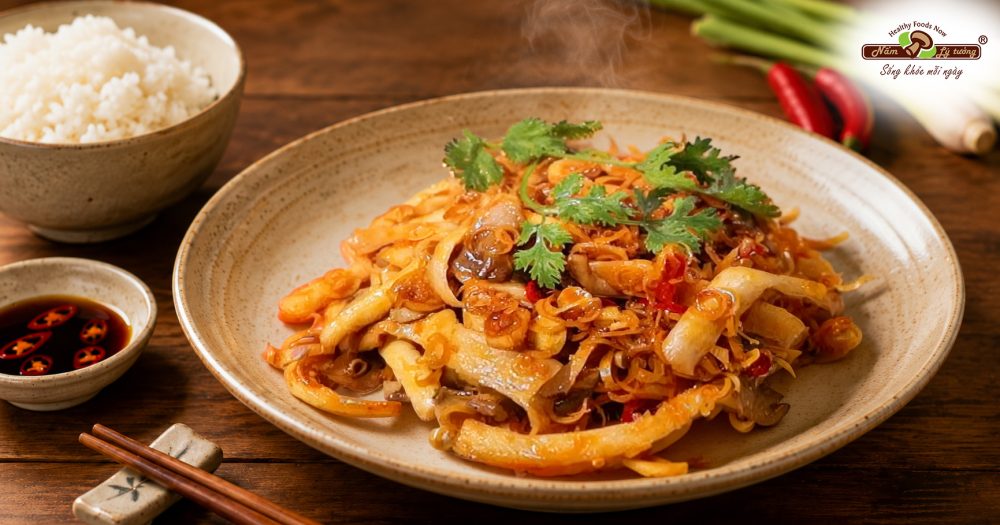 Nấm Bào Ngư Xào Sả ớt - Món Chay Thanh Đạm, Đưa Cơm Cho Gia Đình