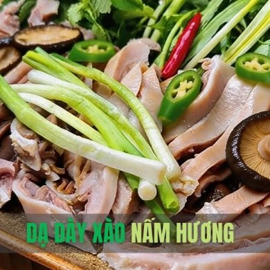 Dạ dày xào nấm hương