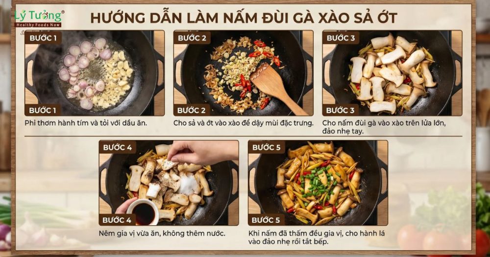 Hướng dẫn xào nấm