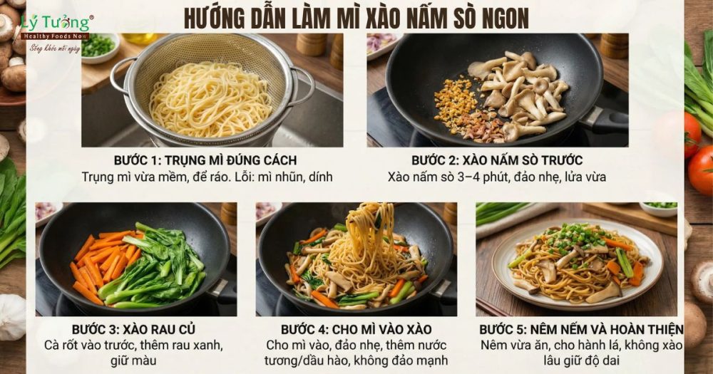 Các bước tạo nên món mỳ xào ngon chuẩn vị
