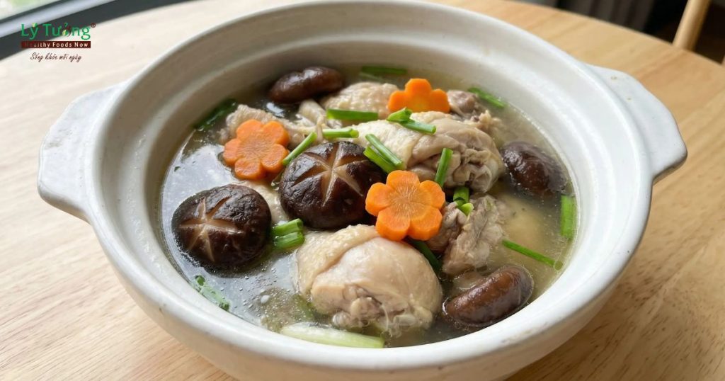 Gà hầm nấm hương