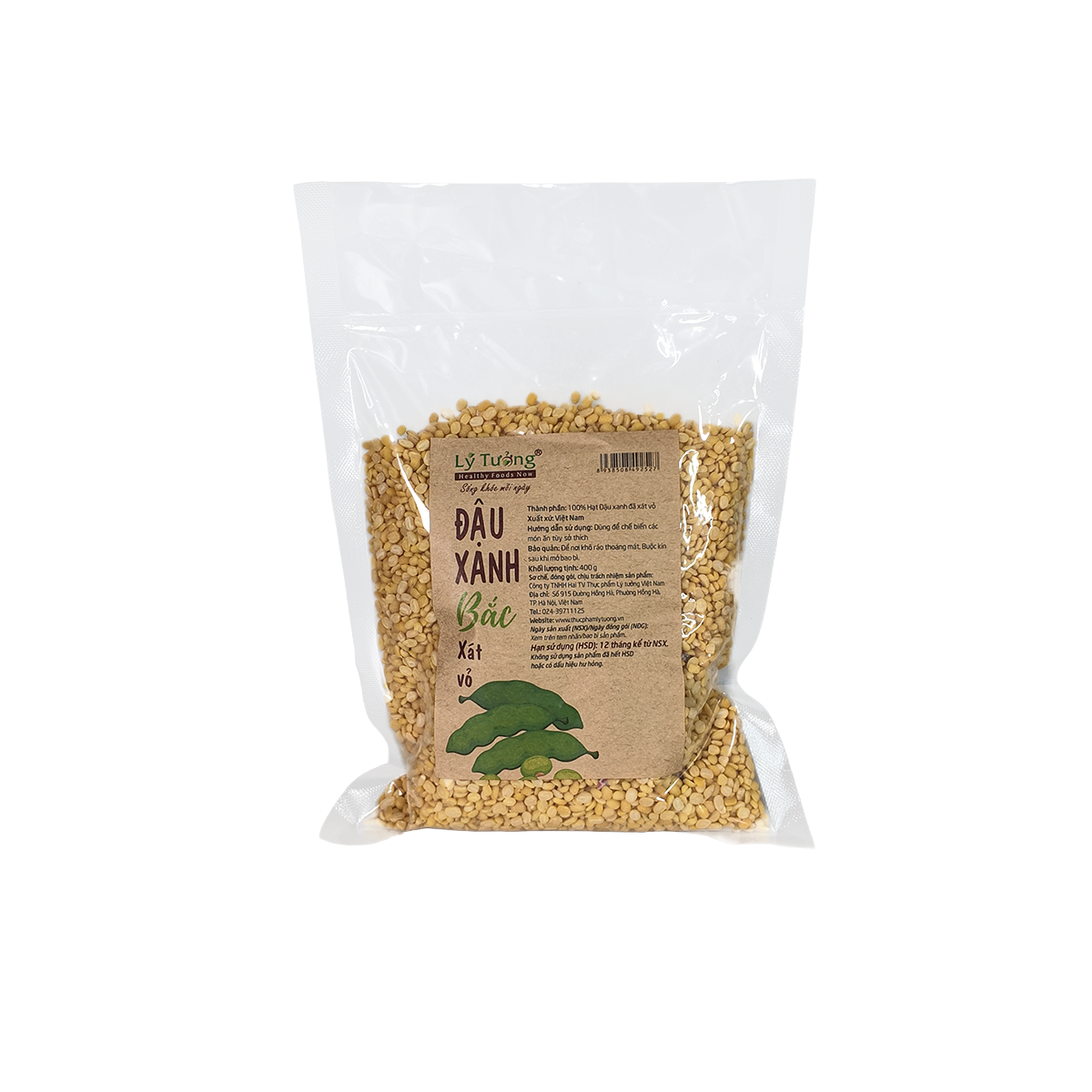 Đậu Xanh Xát Vỏ 400g
