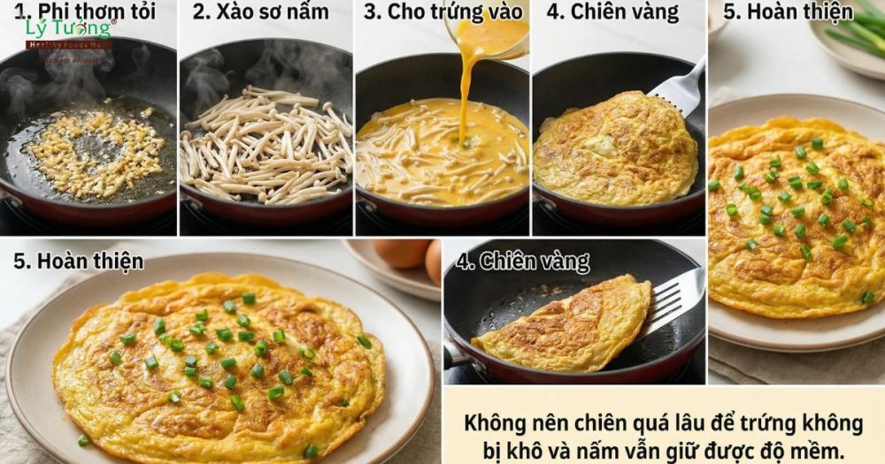 Khi chiên trứng cần lưu ý thời gian chiến để không bị quá khô