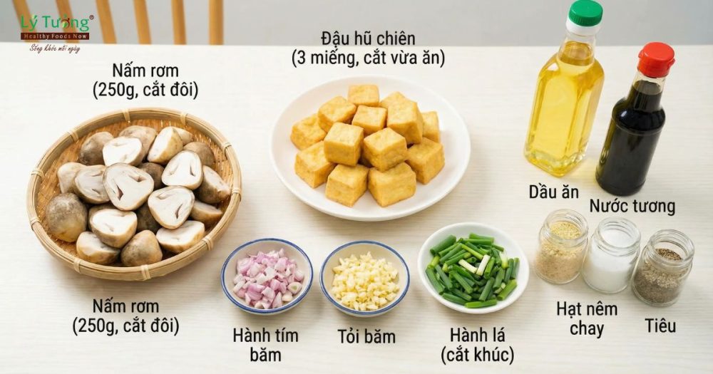 Các nguyên liệu cần có cho món ăn