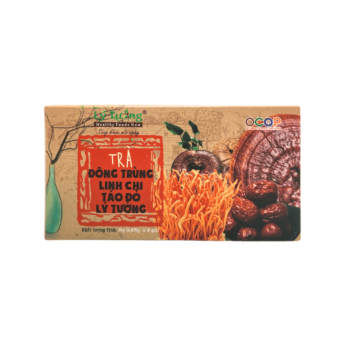 Trà Đông Trùng Linh Chi Táo Đỏ Lý Tưởng 55g