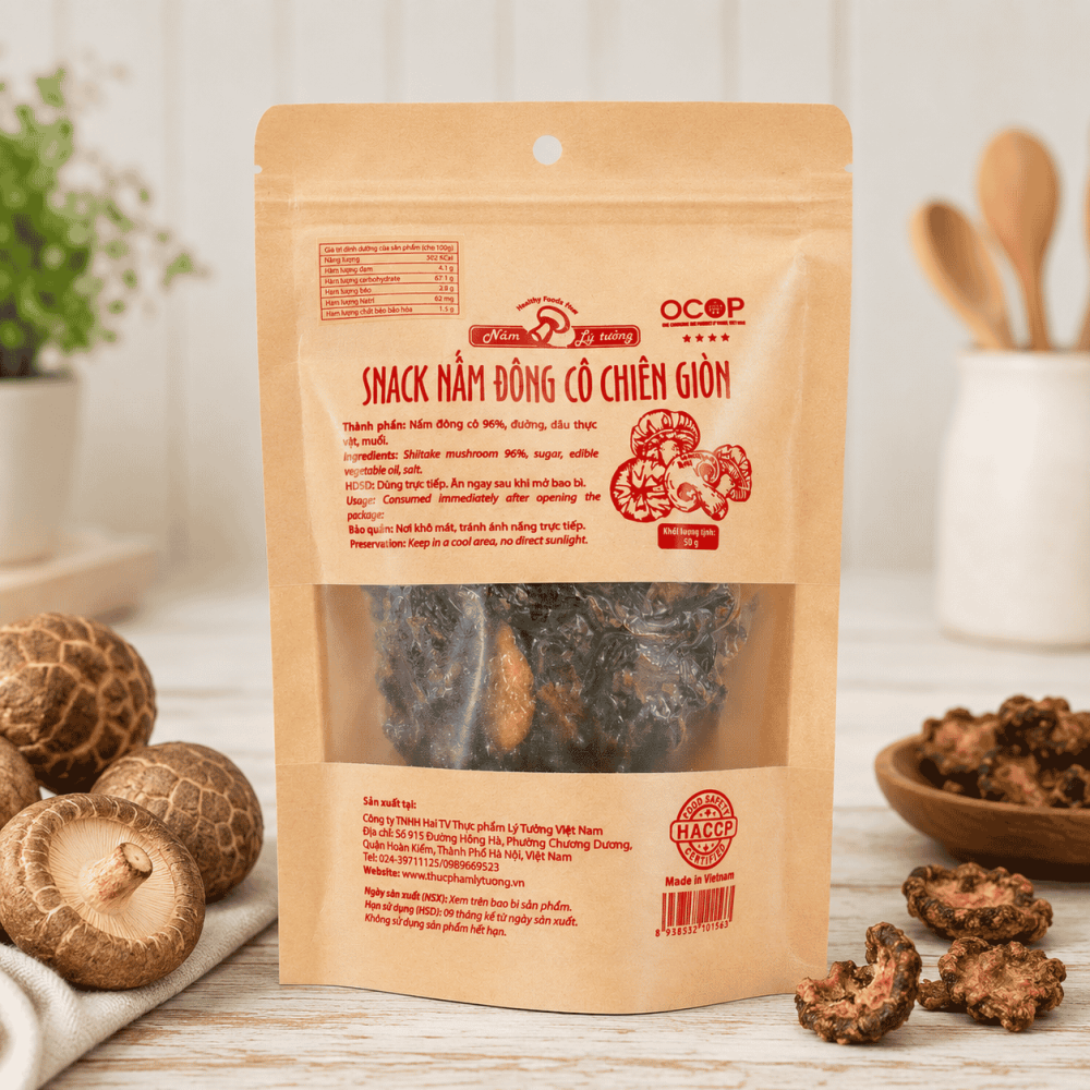 Snack nấm đông cô