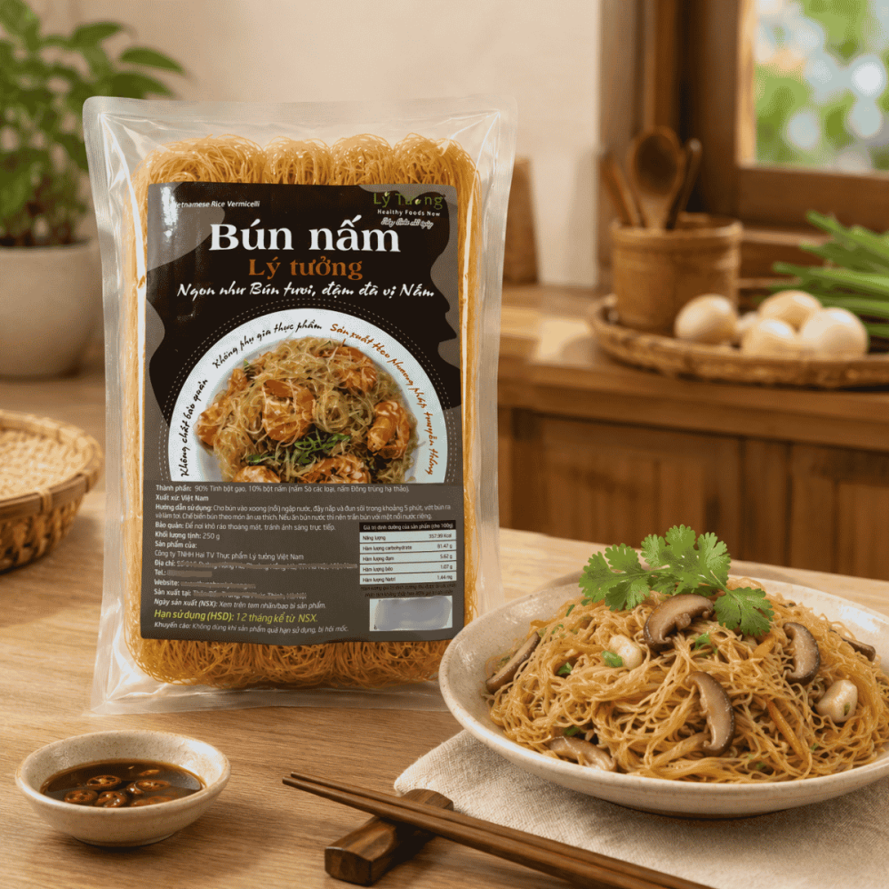 Bún nấm lý tưởng
