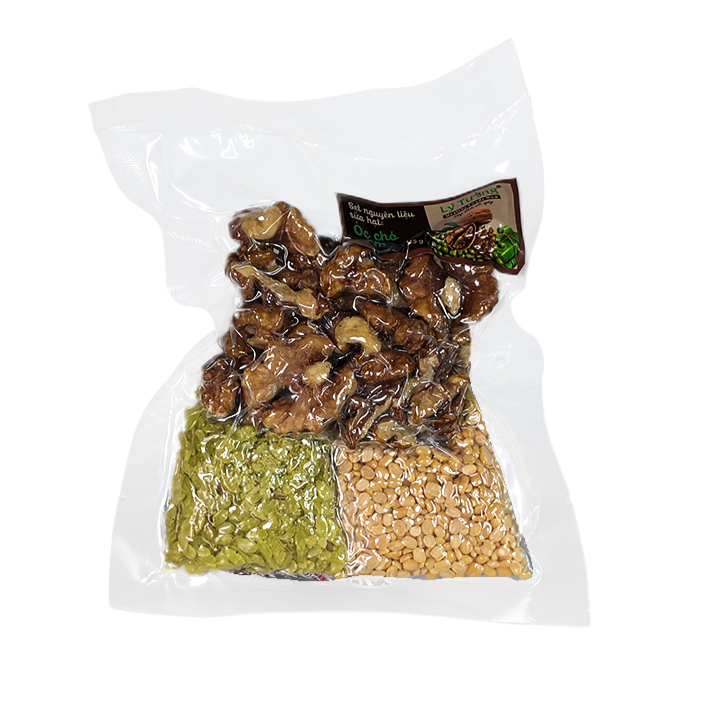 Set Nguyên Liệu Sữa Hạt: Óc Chó - Đậu Xanh - Cốm 115g
