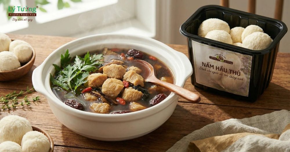 Nấm hầu thủ sản phẩm Thực phẩm Lý Tưởng