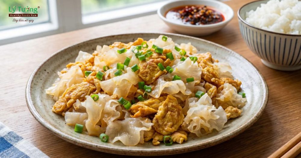 Nấm Tuyết Xào Trứng