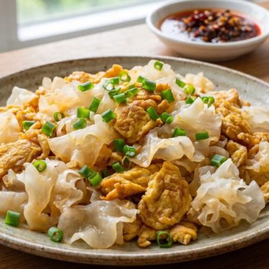 Nấm Tuyết Xào Trứng