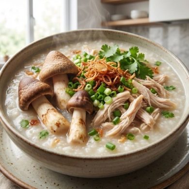 Cháo Gà Nấm Mối – Món Ăn Đại Bổ Từ Tinh Túy Đất Trời