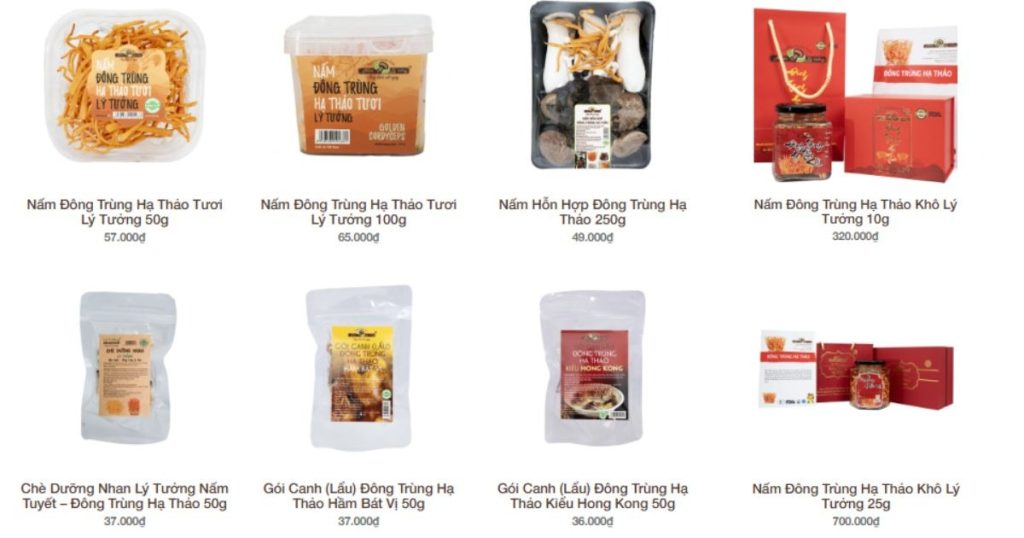 Danh mục sản phẩm đông trung hà thảo