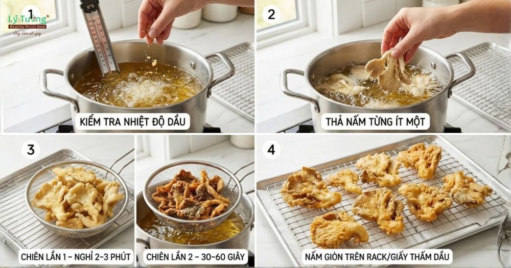 Cách chiên nấm bào ngư ngon chuẩn vị nhà