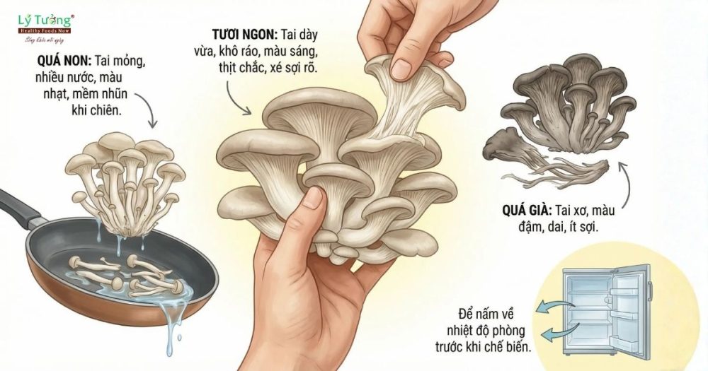 Cách chọn nấm bào ngư ngon để chiên