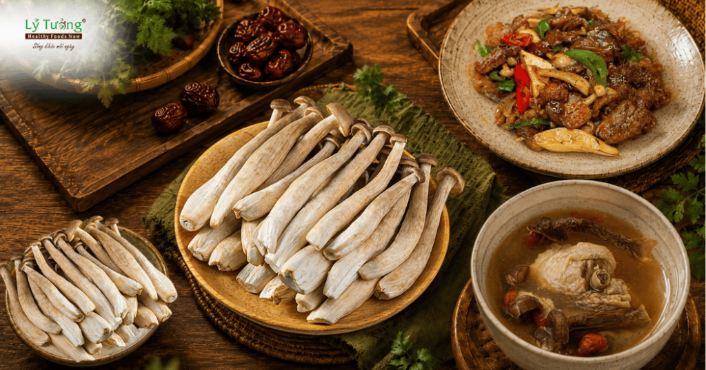 Các món ăn từ nấm lộc nhung
