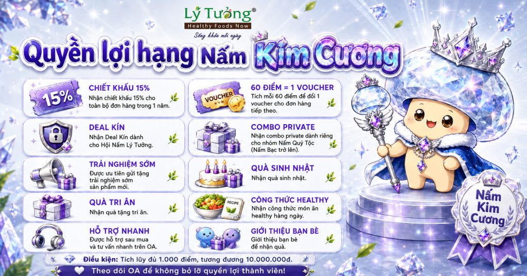 Quyền lợi NẤM KIM CƯƠNG