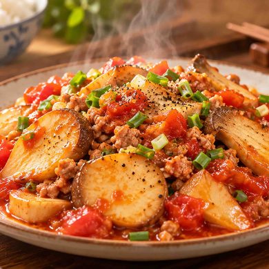 Món nấm xào cà chua cực kì đưa cơm